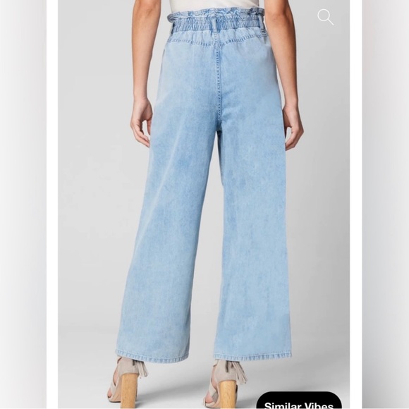 BLANK NYC 🛍️💕💞STAND STRONG Women's Paperbag Wide Leg Jean- NWT -Size L - Picture 4 of 12